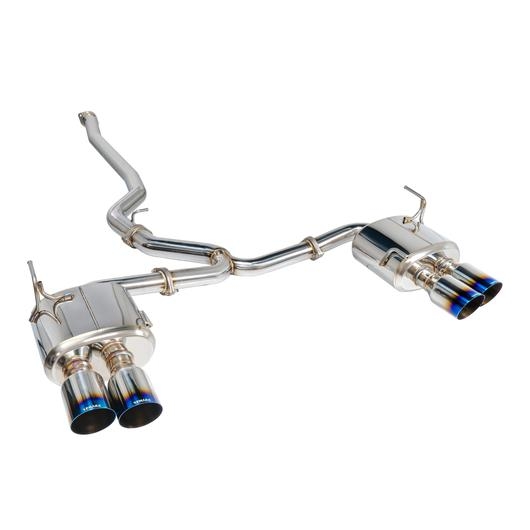 remark 4″ quad exit cat back exhaust – subaru wrx/sti va (burnt tips, resonated)