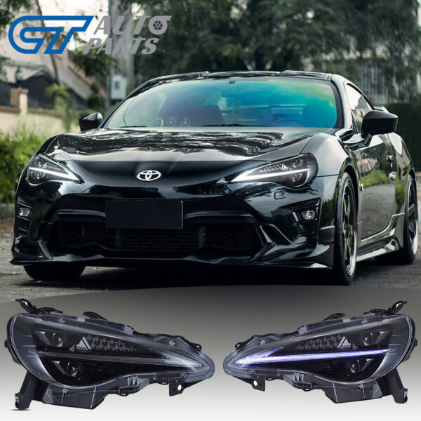 3d full led headlights w/animation for 12 20 subaru brz toyota 86
