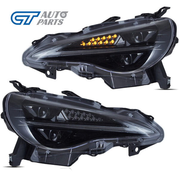 3d full led headlights w/animation for 12 20 subaru brz toyota 86