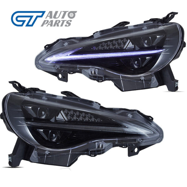 3d full led headlights w/animation for 12 20 subaru brz toyota 86