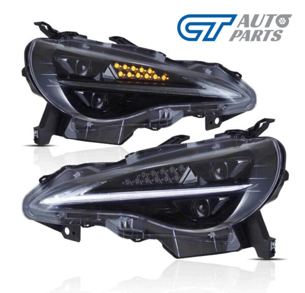 3d full led headlights w/animation for 12 20 subaru brz toyota 86