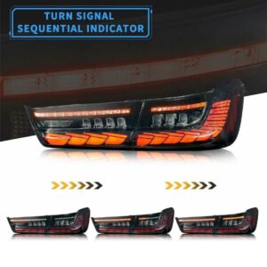 vland gts smoked led taillights w/animation for 19 24 bmw 3 series g20 g80 m3 330i 340i