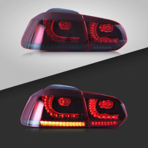 golf r style smoke red full led taillights for 2009 2013 vw golf 6 vi mk6 tsi tdi gti