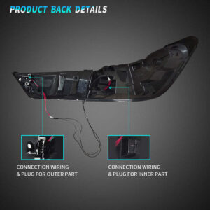 vland gts clear red led taillights w/animation for 19 24 bmw 3 series g20 g80 m3 330i 340i