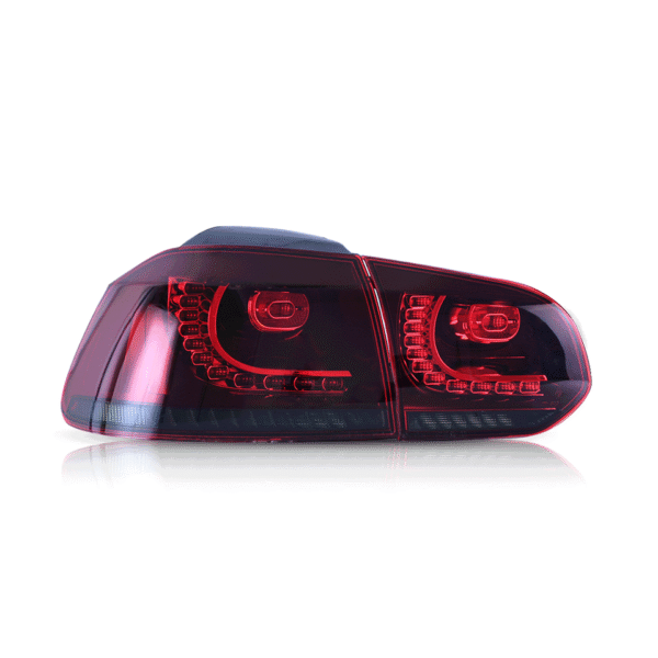 golf r style smoke red full led taillights for 2009 2013 vw golf 6 vi mk6 tsi tdi gti