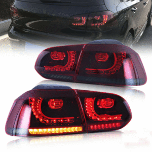 golf r style smoke red full led taillights for 2009 2013 vw golf 6 vi mk6 tsi tdi gti