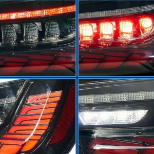 vland gts smoked led taillights w/animation for 19 24 bmw 3 series g20 g80 m3 330i 340i