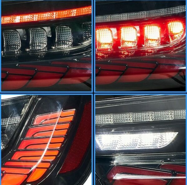 vland gts smoked led taillights w/animation for 19 24 bmw 3 series g20 g80 m3 330i 340i