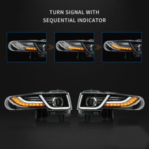 drl led projector headlights w/ black grille for 07 15 toyota fj cruiser