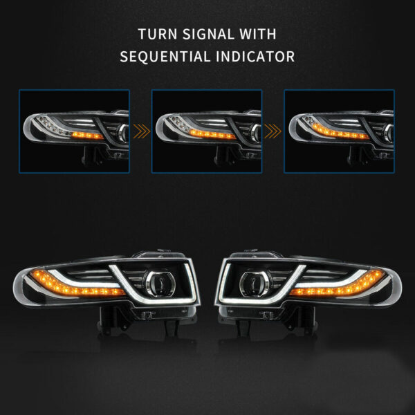 drl led projector headlights w/ black grille for 07 15 toyota fj cruiser