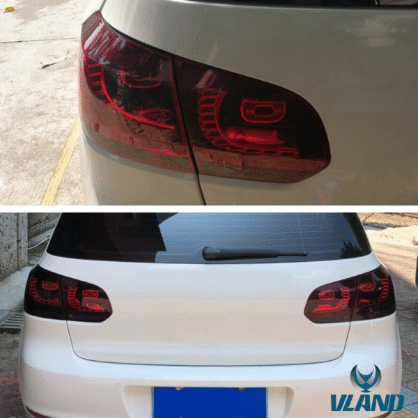 golf r style smoke red full led taillights for 2009 2013 vw golf 6 vi mk6 tsi tdi gti