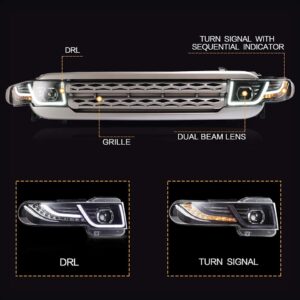 drl led projector headlights w/ silver grille for 07 15 toyota fj cruiser