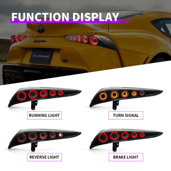 olm legacy 3d sequential led taillights for 2019 2024 toyota supra a90 a91 tail lights