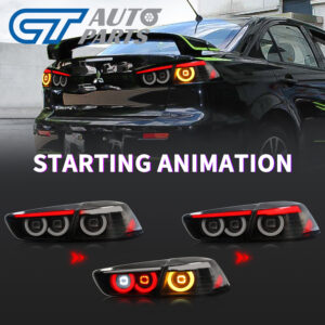 smoke revo led tail lights for 07 18 mitsubishi lancer cj evo x vrx taillights