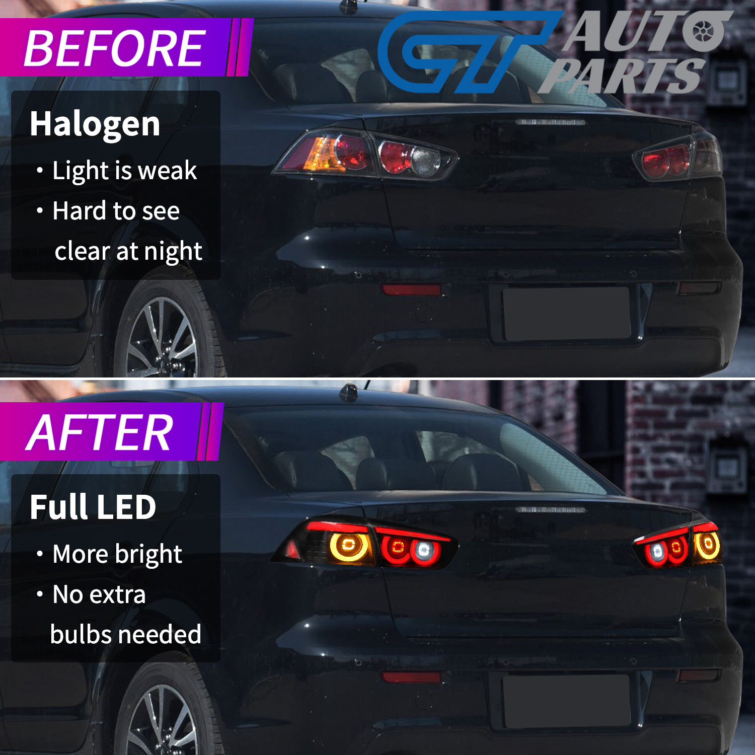 smoke revo led tail lights for 07 18 mitsubishi lancer cj evo x vrx taillights