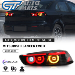 smoke revo led tail lights for 07 18 mitsubishi lancer cj evo x vrx taillights