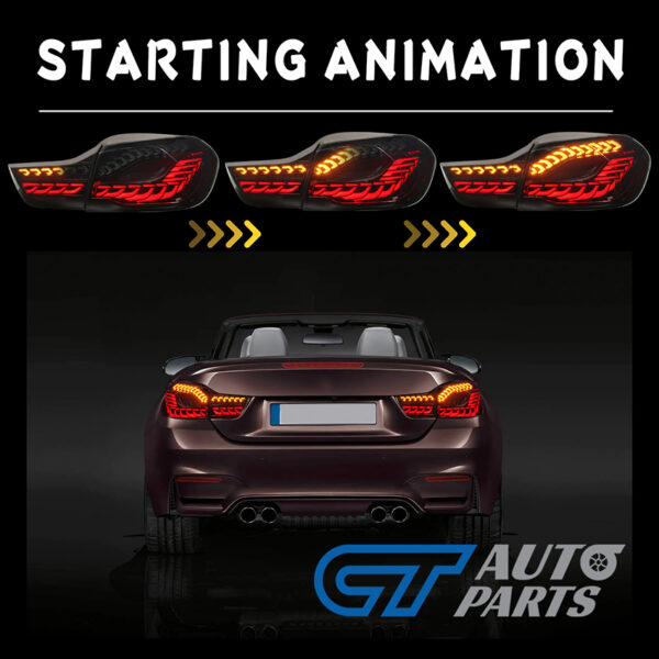 black 3d oled sequential tail lights for 2014 2020 bmw f32 f33 f82 f83 m4 4 series taillights
