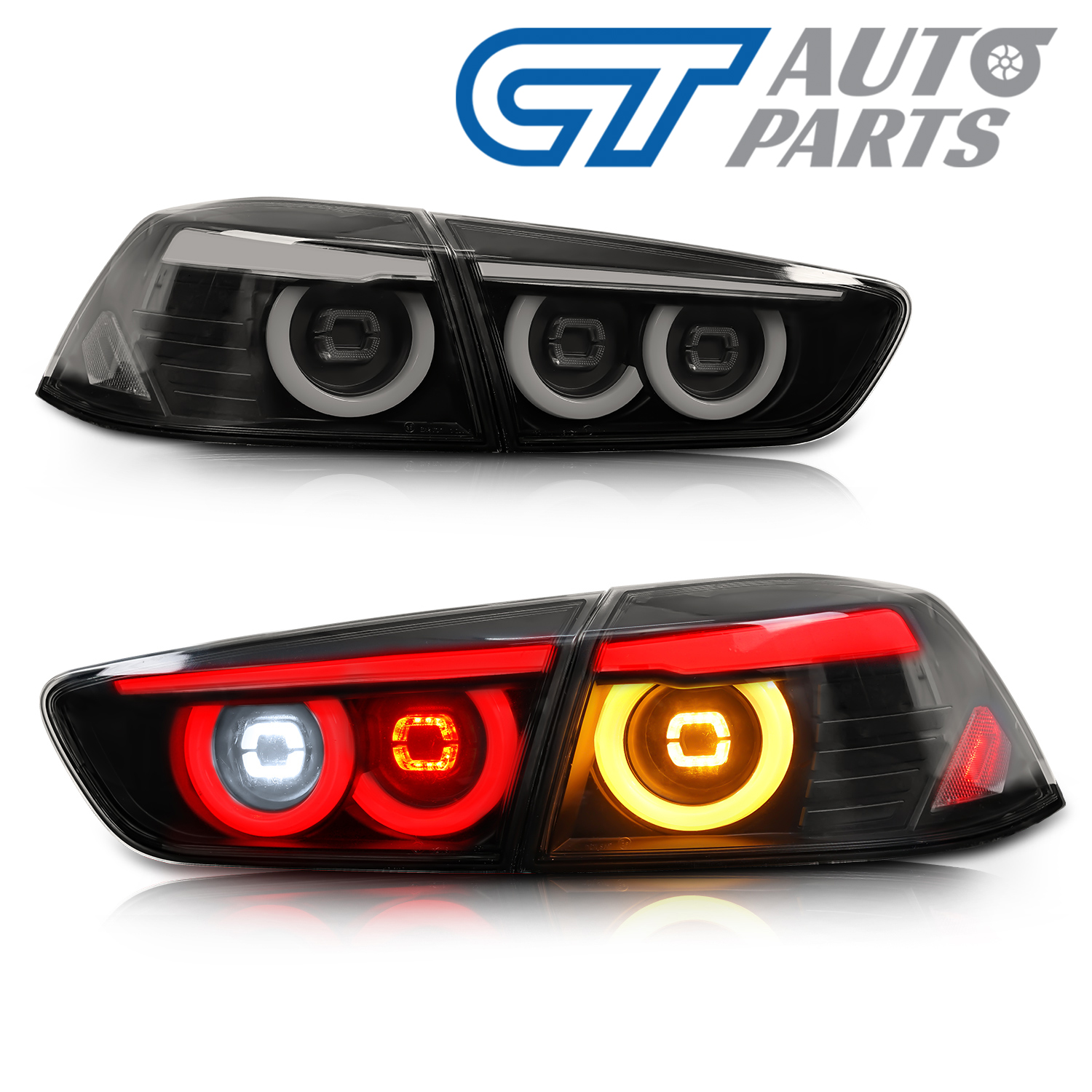smoke revo led tail lights for 07 18 mitsubishi lancer cj evo x vrx taillights