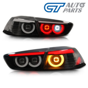 smoke revo led tail lights for 07 18 mitsubishi lancer cj evo x vrx taillights