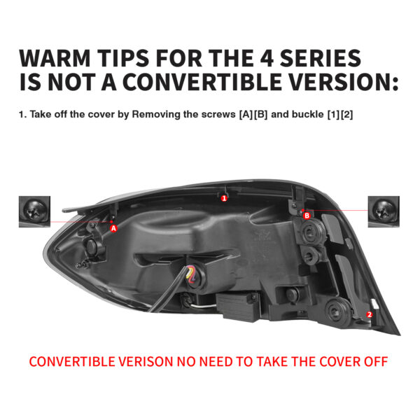 black 3d oled sequential tail lights for 2014 2020 bmw f32 f33 f82 f83 m4 4 series taillights