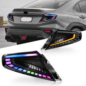 v4 rgb led dynamic taillights for 22 25 subaru wrx vb tail lights