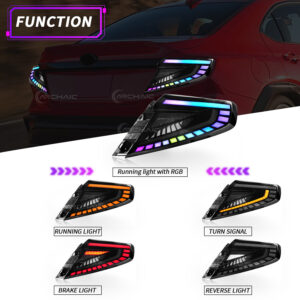 v4 rgb led dynamic taillights for 22 25 subaru wrx vb tail lights