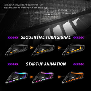 v4 rgb led dynamic taillights for 22 25 subaru wrx vb tail lights