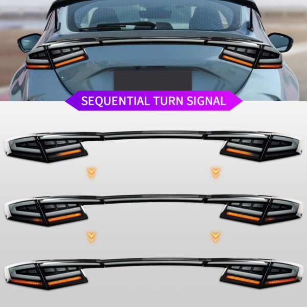 elite series 3d full led sequential taillights for 21 24 honda civic type r fl1 fl5 tail lights