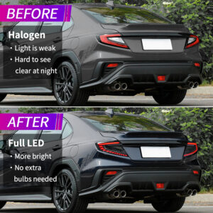 v4 smoke white led dynamic taillights for 22 25 subaru wrx vb tail lights