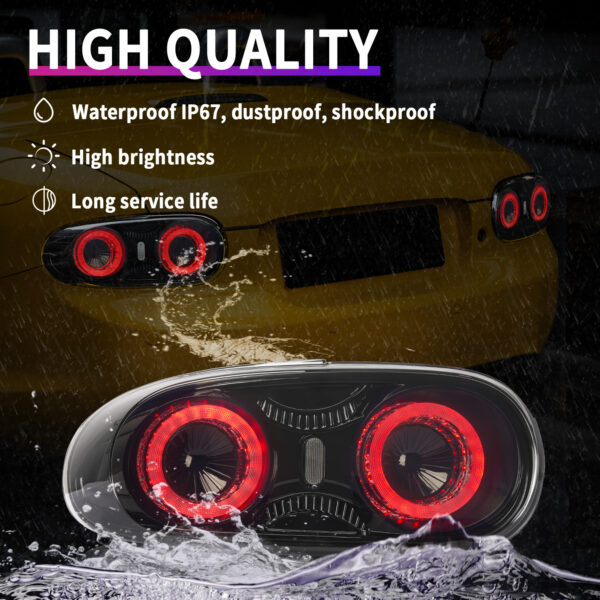 smoke full led sequential indicators tail lights for 05 15 mazda mx5 nc taillights