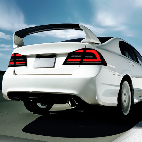 smoke red led sequential taillights for 05 12 honda civic fd2 fd1 fd3 tail lights
