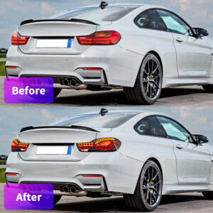 black 3d oled sequential tail lights for 2014 2020 bmw f32 f33 f82 f83 m4 4 series taillights