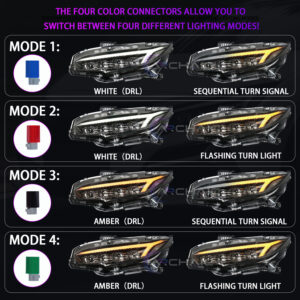 tri led projector led dynamic headlights for 16 21 honda civic fk7 fk8 fc1 head lights
