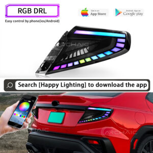 v4 rgb led dynamic taillights for 22 25 subaru wrx vb tail lights