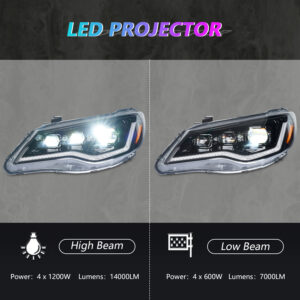 tri led projector led dynamic headlights for 06 12 honda civic fd2 head lights
